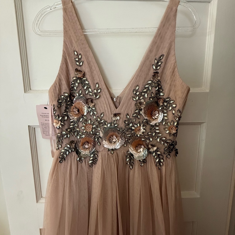 Embellished Floral Dress